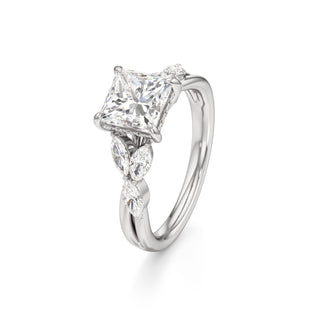 Viviana Round Marquise Side Stones