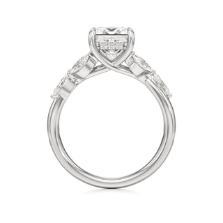 Viviana Round Marquise Side Stones