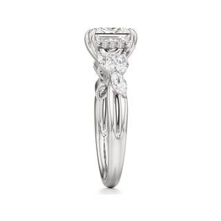 Viviana Round Marquise Side Stones
