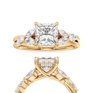 Viviana Round Marquise Side Stones