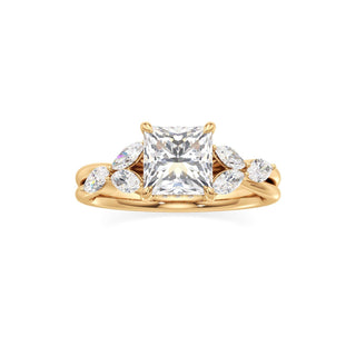 Viviana Round Marquise Side Stones