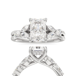 Viviana Round Marquise Side Stones