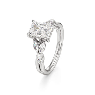 Viviana Round Marquise Side Stones