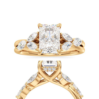 Viviana Round Marquise Side Stones