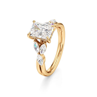 Viviana Round Marquise Side Stones