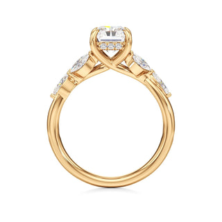 Viviana Round Marquise Side Stones