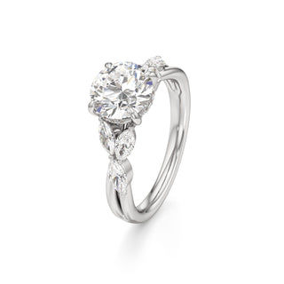 Viviana Round Marquise Side Stones
