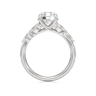 Viviana Round Marquise Side Stones