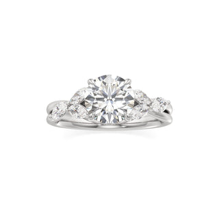 Viviana Round Marquise Side Stones