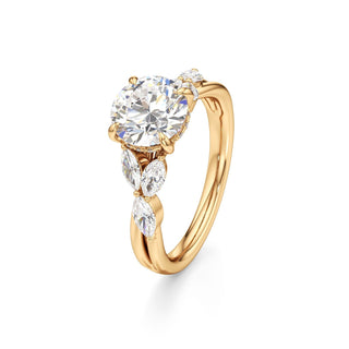 Viviana Round Marquise Side Stones