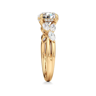 Viviana Round Marquise Side Stones