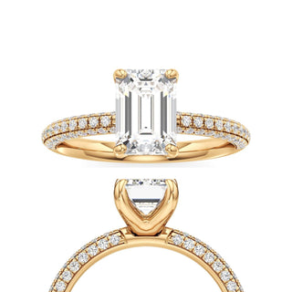 Xyla Marquise Three Sided Pave Band