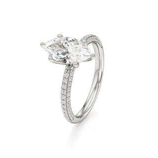 Xyla Marquise Three Sided Pave Band