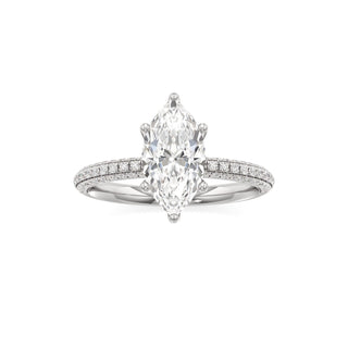 Xyla Marquise Three Sided Pave Band
