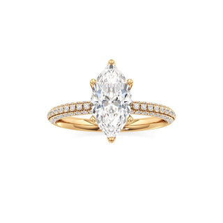 Xyla Marquise Three Sided Pave Band