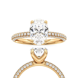 Xyla Marquise Three Sided Pave Band