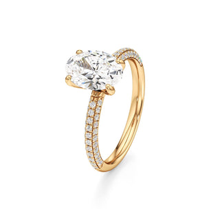 Xyla Marquise Three Sided Pave Band