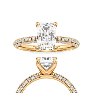 Xyla Marquise Three Sided Pave Band
