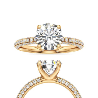 Xyla Marquise Three Sided Pave Band