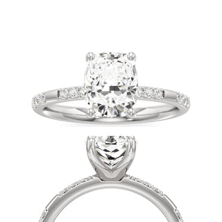 Ysabel Elongated Cushion Station Diamond Band