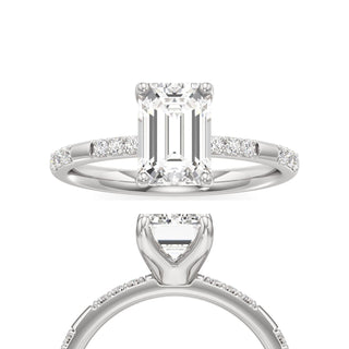 Ysabel Elongated Cushion Station Diamond Band