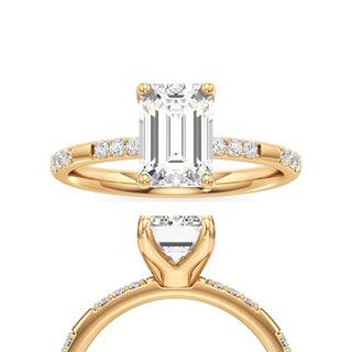 Ysabel Elongated Cushion Station Diamond Band