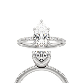 Ysabel Elongated Cushion Station Diamond Band