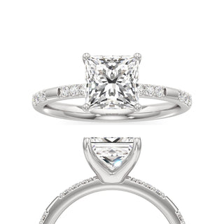 Ysabel Elongated Cushion Station Diamond Band