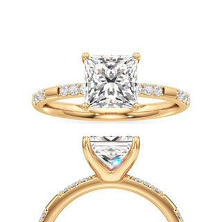 Ysabel Elongated Cushion Station Diamond Band