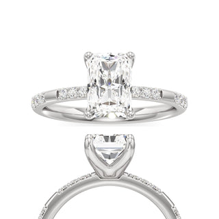 Ysabel Elongated Cushion Station Diamond Band