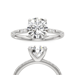 Ysabel Elongated Cushion Station Diamond Band