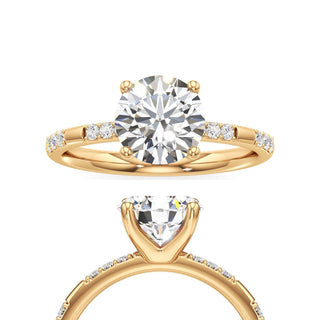 Ysabel Elongated Cushion Station Diamond Band