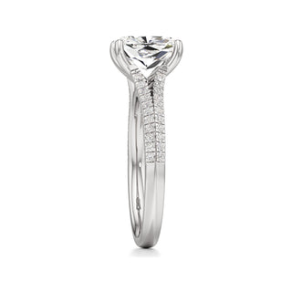 Zadie Pear Split Pave Band