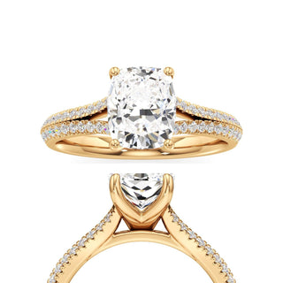 Zadie Pear Split Pave Band