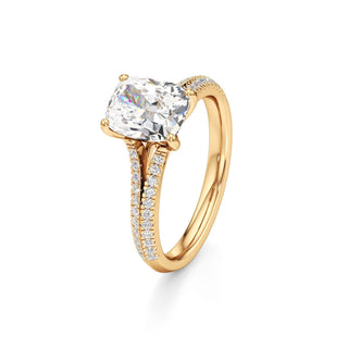 Zadie Pear Split Pave Band