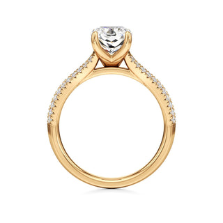 Zadie Pear Split Pave Band