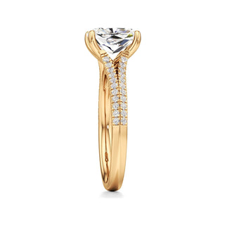 Zadie Pear Split Pave Band