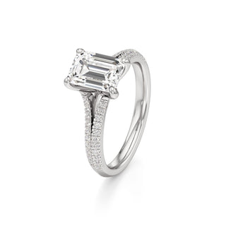 Zadie Pear Split Pave Band