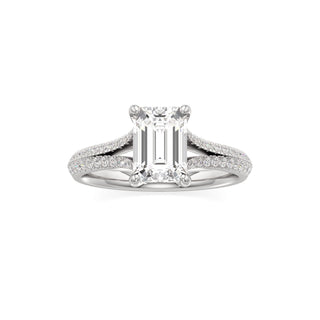 Zadie Pear Split Pave Band