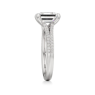 Zadie Pear Split Pave Band