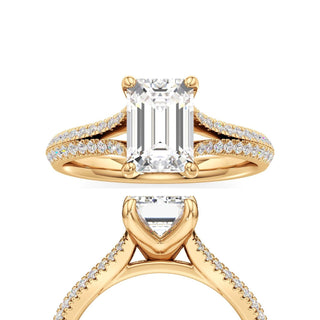 Zadie Pear Split Pave Band