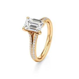 Zadie Pear Split Pave Band