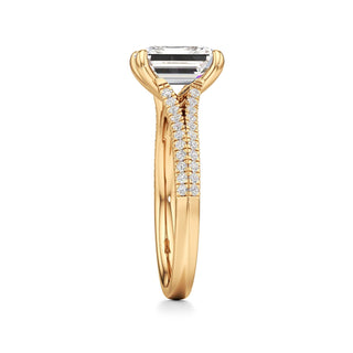 Zadie Pear Split Pave Band