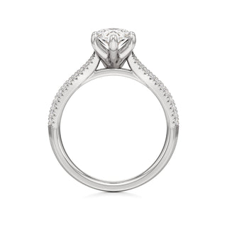 Zadie Pear Split Pave Band