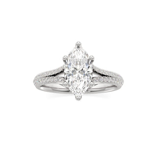 Zadie Pear Split Pave Band