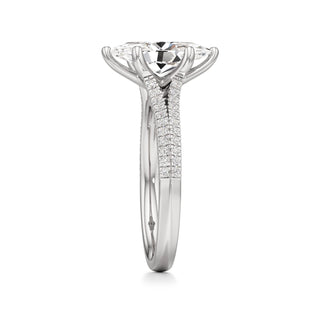 Zadie Pear Split Pave Band