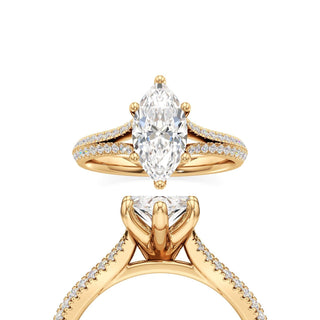 Zadie Marquise Split Pave Band