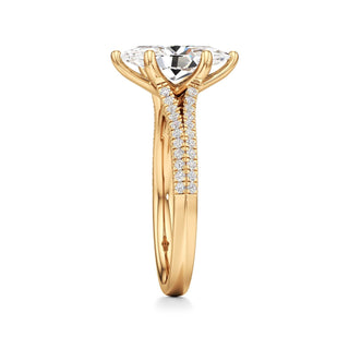 Zadie Pear Split Pave Band