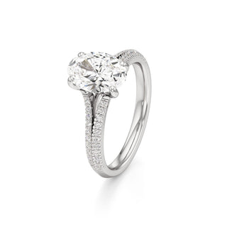 Zadie Pear Split Pave Band