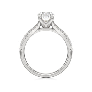 Zadie Pear Split Pave Band